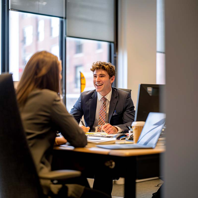 Boomerang Employee Being Interviewed at a CPA Firm